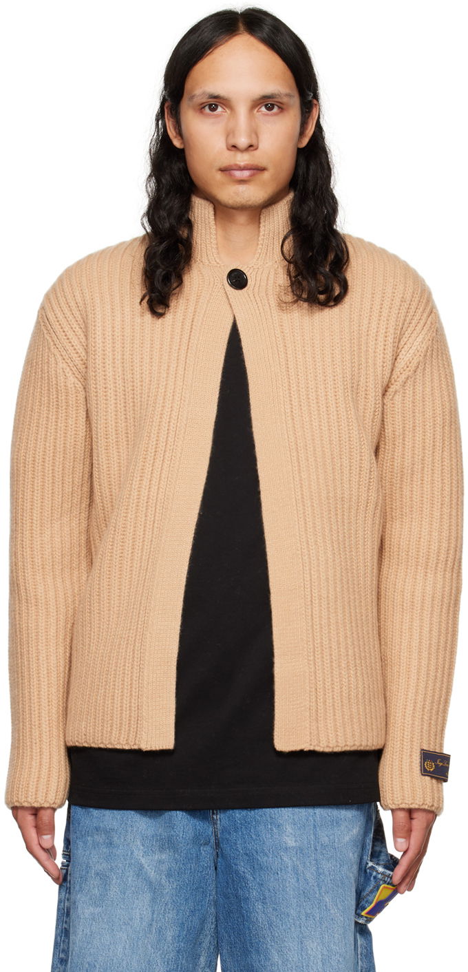 Cветр We11done We11done Stand Collar Knit Cardigan бежевий | WD-KC3-22-612-U-BG