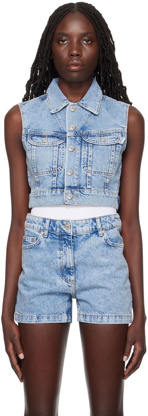 Жилет Moschino Moschino Jeans Faded Denim Vest Синій | 0505 3236