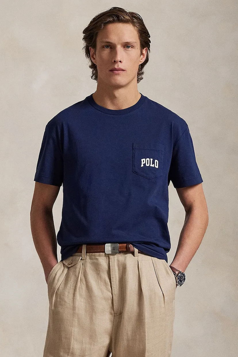 Футболка Polo by Ralph Lauren Polo Ralph Lauren Sscnpktm12 Short Sleeve T-Shirt темно-синій | 710974585
