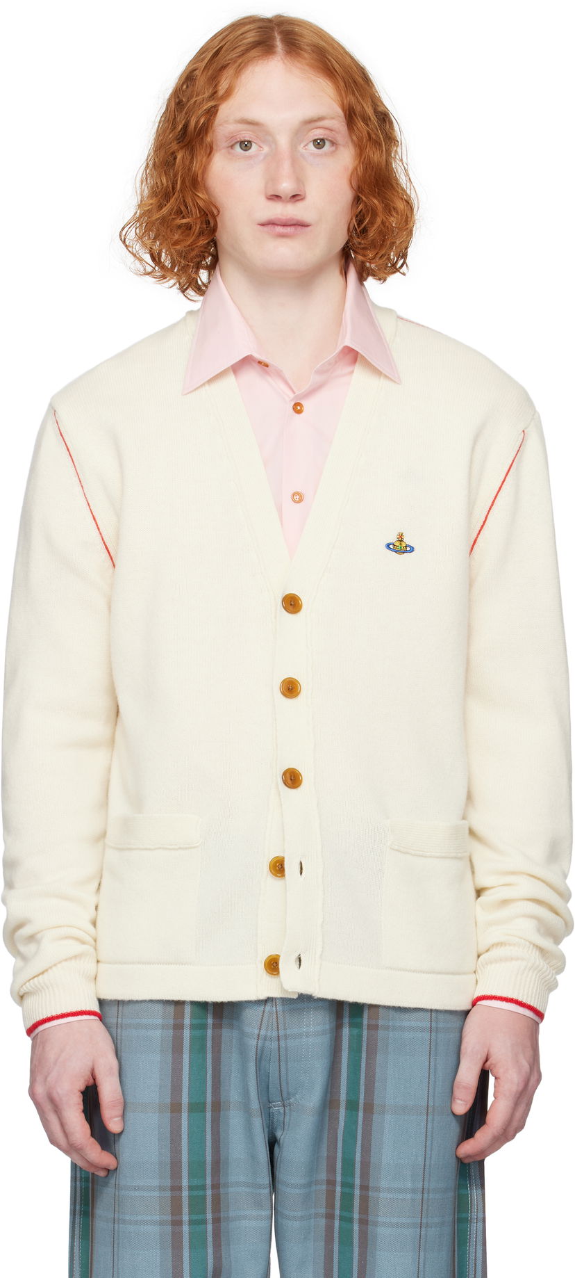 Cветр Vivienne Westwood Vivienne Westwood Alex Cardigan білий | 27010014-Y0018-AAA-