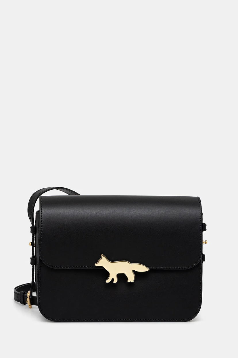 Сумочка MAISON KITSUNÉ Edie Large Leather Crossbody Bag чорний | OW05171LR0001