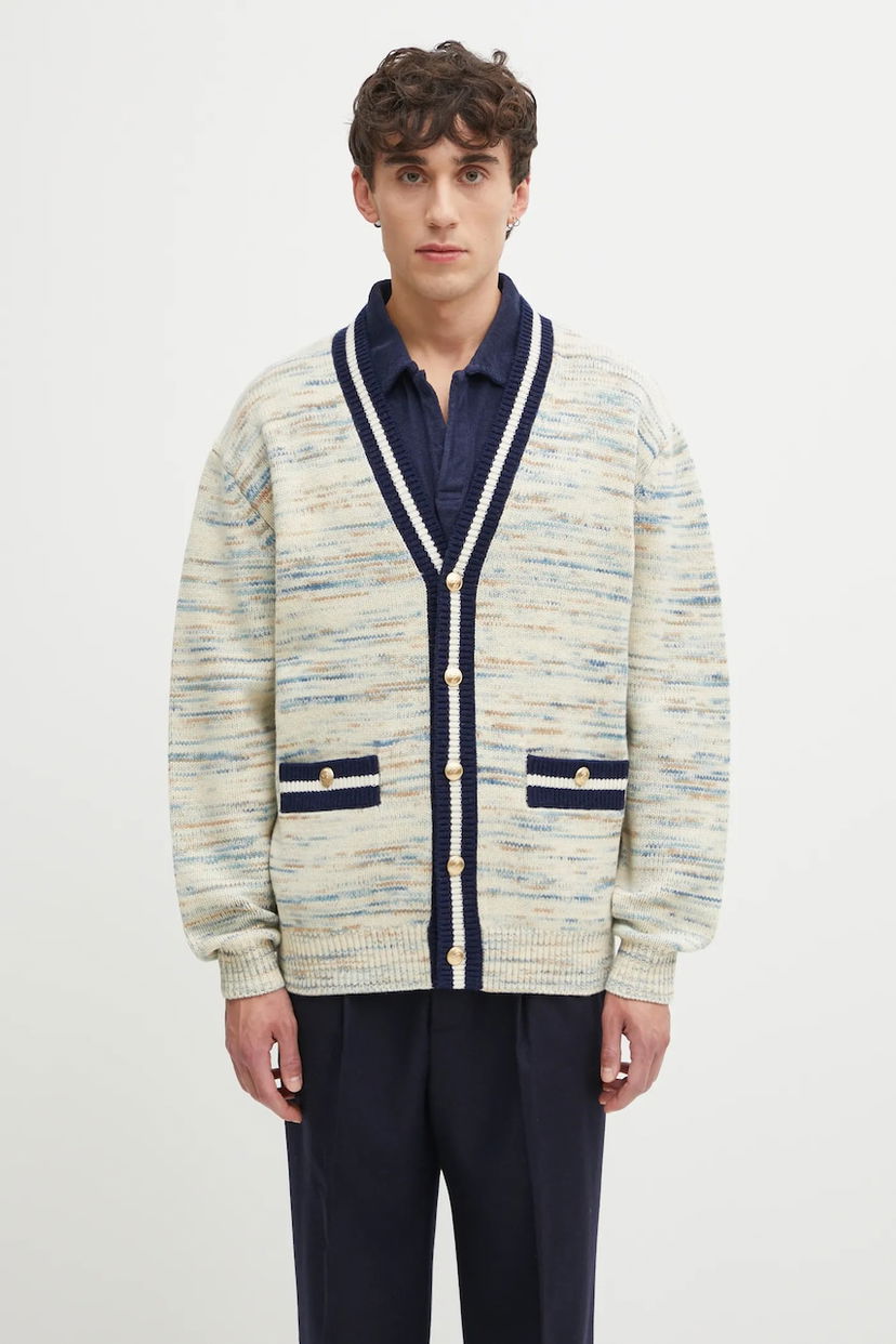 Cветр Drôle de Monsieur V-Neck Button-Up Le Cardigan MoulinE Різнокольоровий | I.CA161.WO018