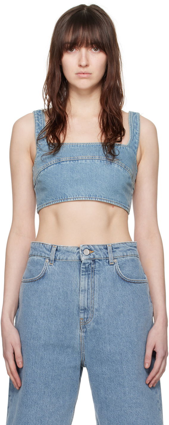 Безрукавка Loulou de Saison Loulou de Saison Anet Denim Tank Top Синій | ANET
