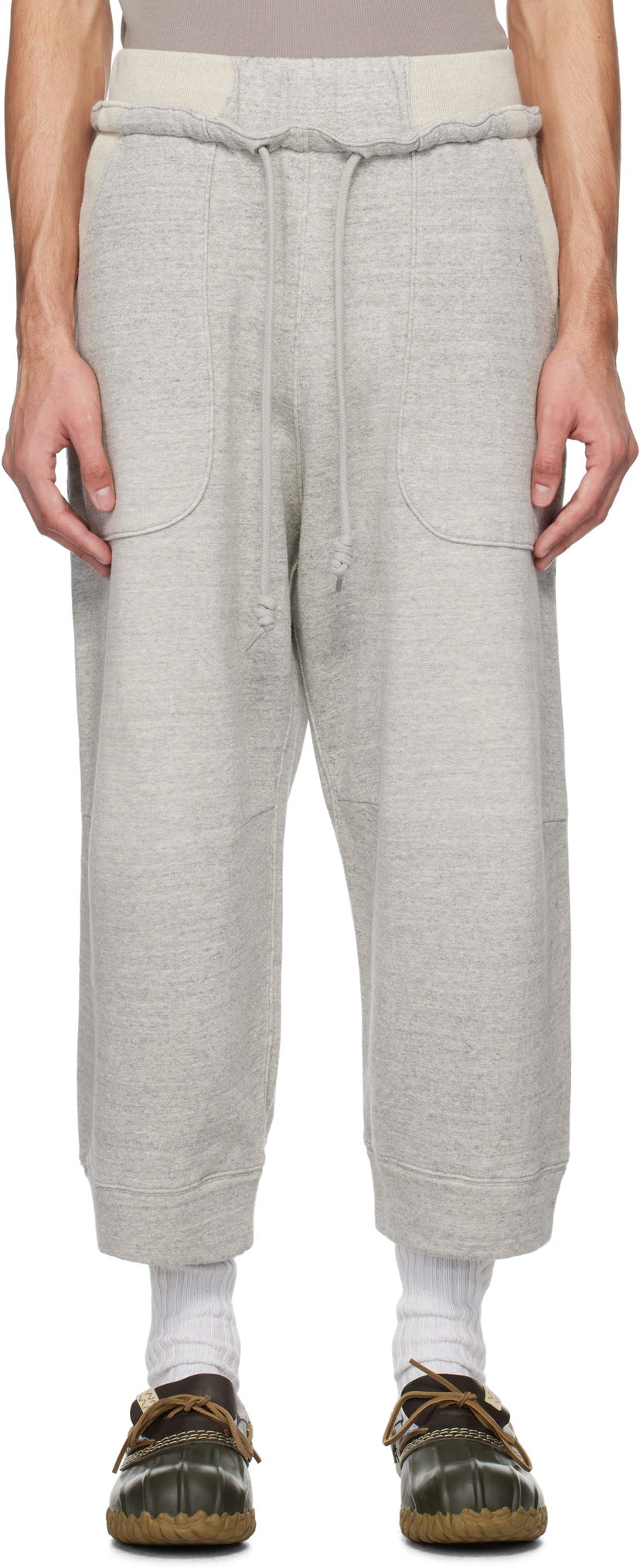 Спортивні штани R13 R13 Deconstructed Cropped Sweatpants Сірий | R13MK254-001BH
