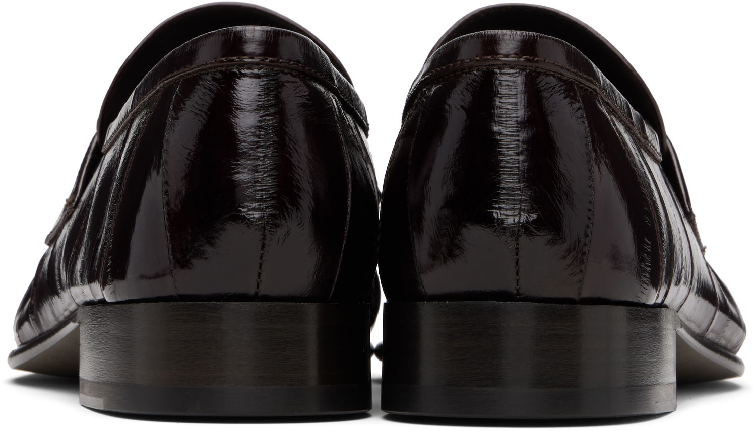Кросівки та взуття The Row Soft Leather Loafers чорний | F1280-E17, 1