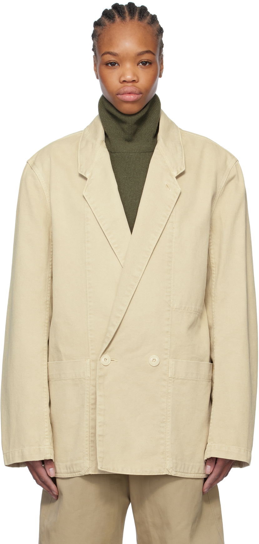 Куртка LEMAIRE Lemaire Workwear Denim Blazer бежевий | JA1062 LD1008