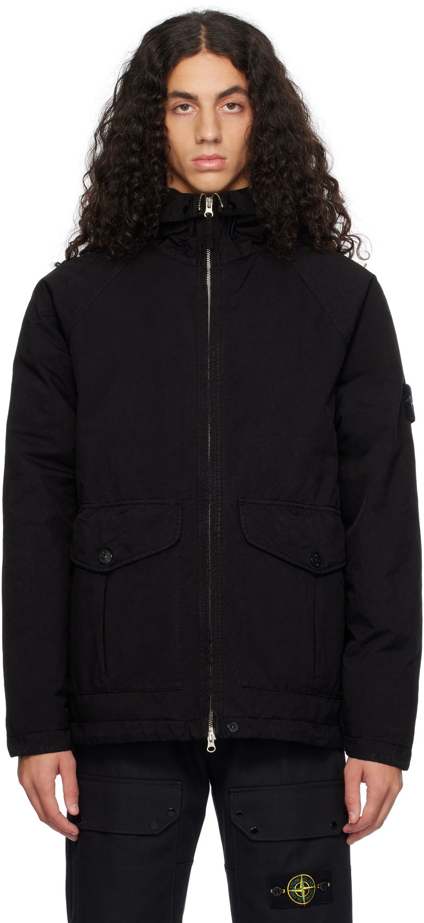 Пальто Stone Island Down Jacket чорний | 811541649