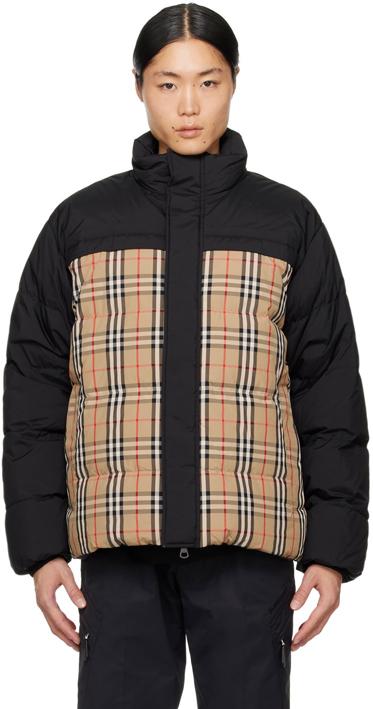 Куртка Burberry Vintage Check Reversible Down Jacket чорний | 8079296
