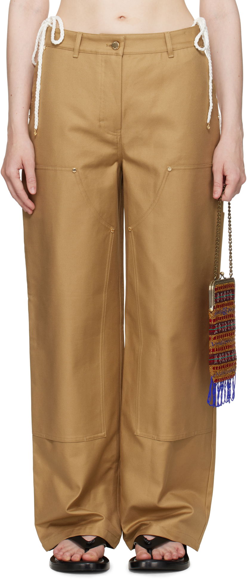 Штани карго Casablanca Casablanca Cotton Workwear Trousers бежевий | WS25-TR-303-01