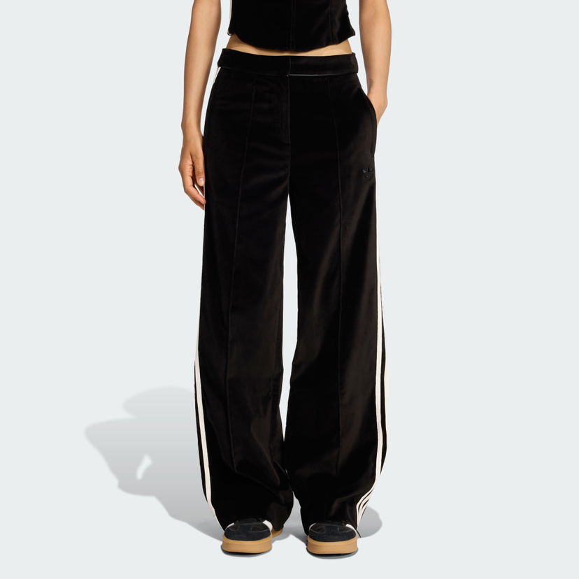 Штани adidas Originals adidas Originals Velvet Wide Leg Pants чорний | KF2304