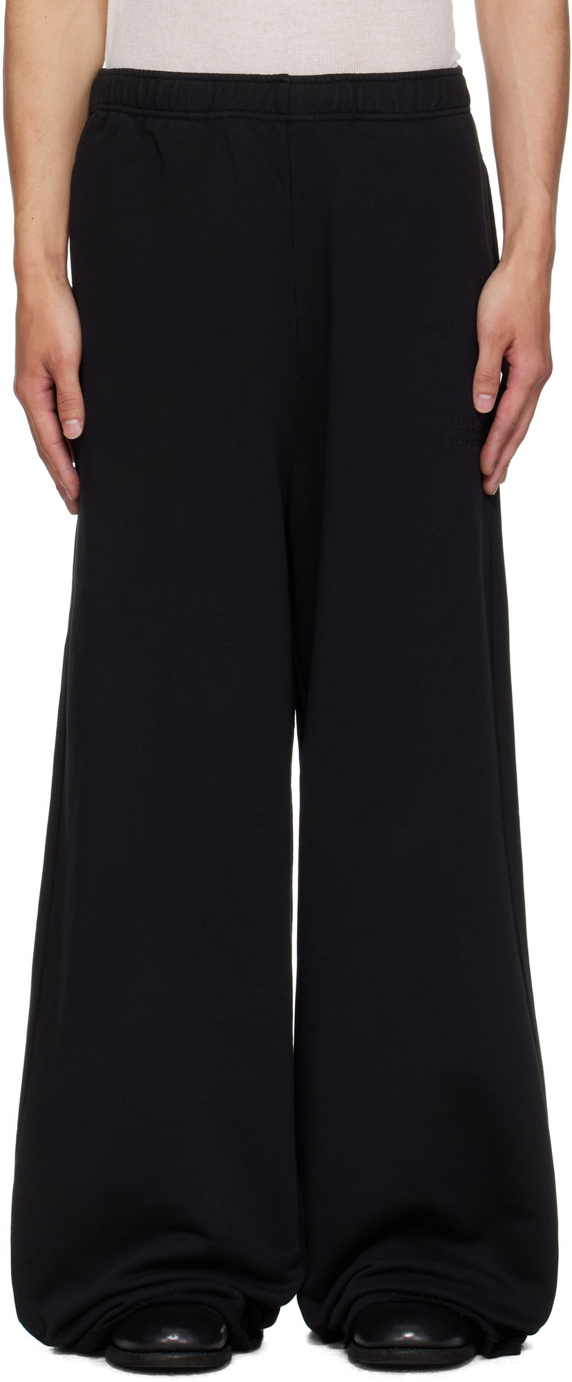 Спортивні штани Maison Margiela MM6 Maison Margiela Cotton Wide-Leg Sweatpants чорний | SH0KA0057 M25025