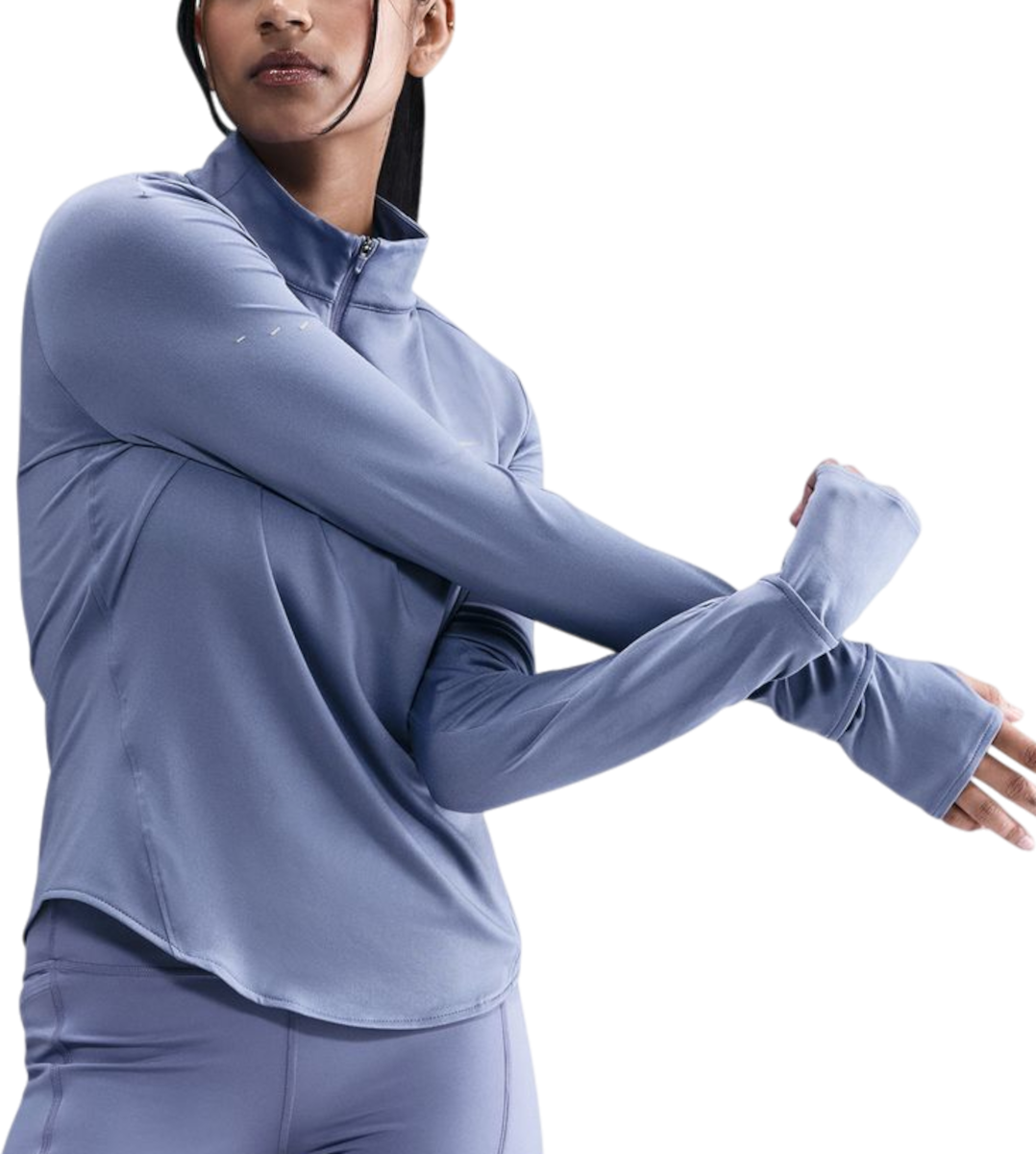 Футболка Nike Swift Long Sleeve Half-Zip Top with Thumbholes Синій | hq0499-499, 0