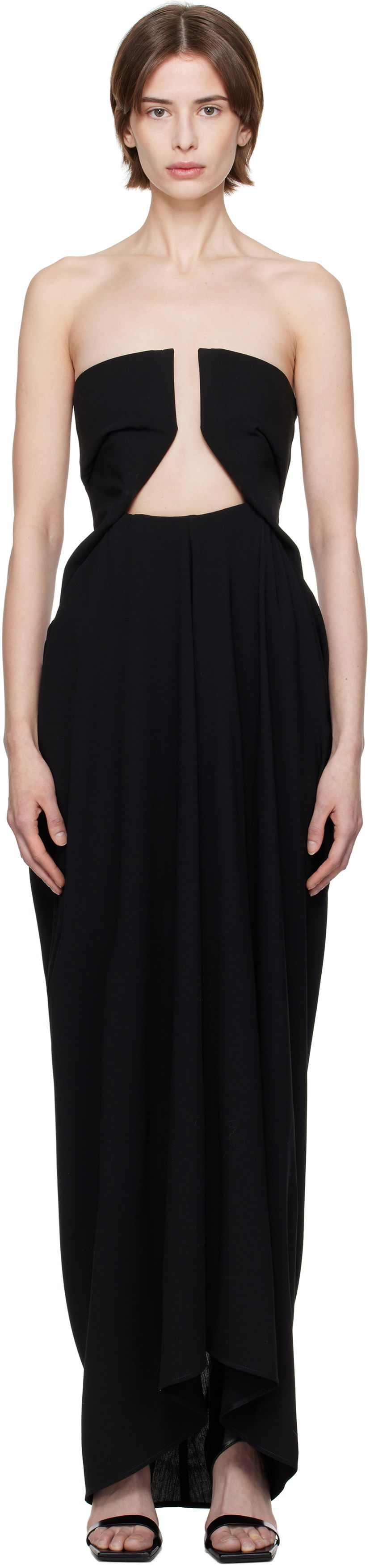плаття Rick Owens Rick Owens Hollywood Amphora Prong Maxi Dress чорний | RP01E7547 WLP