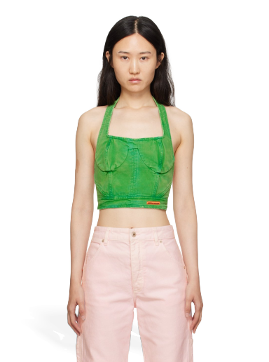 Безрукавка HERON PRESTON Distressed Tank Top Зелений | HWAD045F23FAB0025500