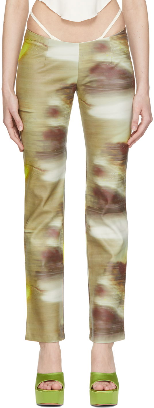 Штани Miaou Miaou Rex Print Trousers Коричневий | 1021-CL