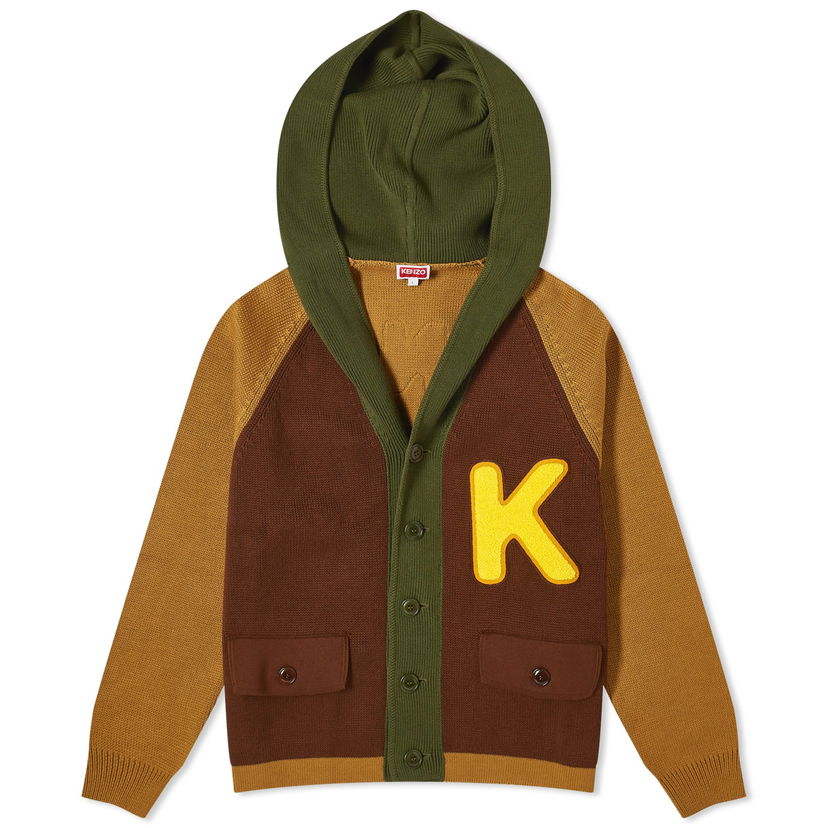 Cветр KENZO Colour Block Cardigan Коричневий | FE55CA4383BI-14