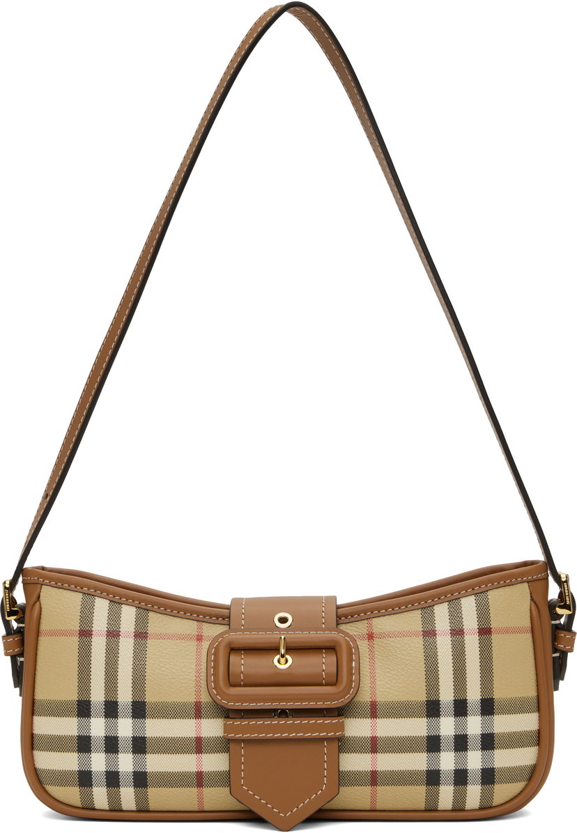 Сумка Burberry Check Pattern Shoulder Bag бежевий | 8092074