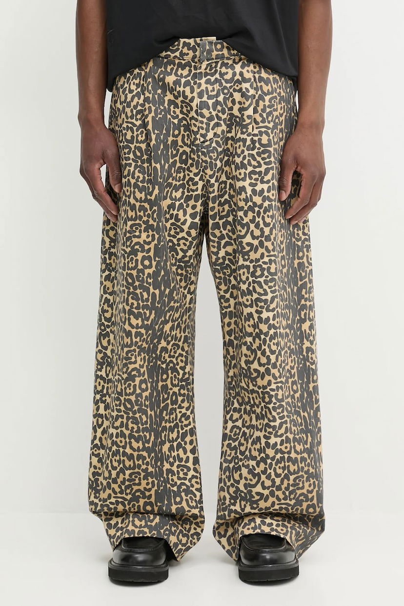Штани і джинси Rhude RHUDE Leopard Drop-Crotch Pants бежевий | RHSS25PA05012