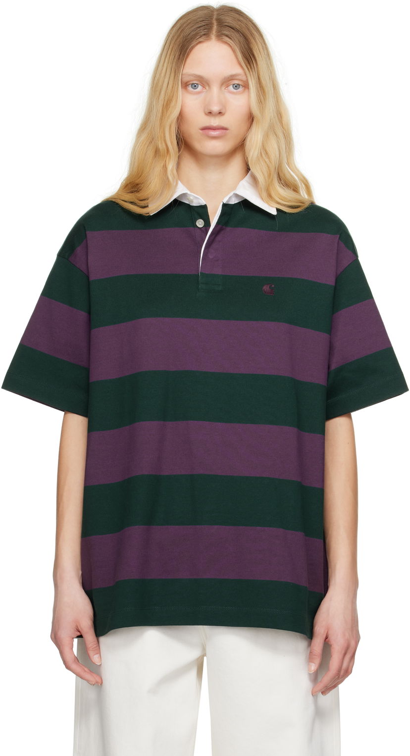 Сорочка поло Carhartt WIP Carhartt WIP Seffner Striped Rugby Polo Фіолетовий | I034552 2SCXX