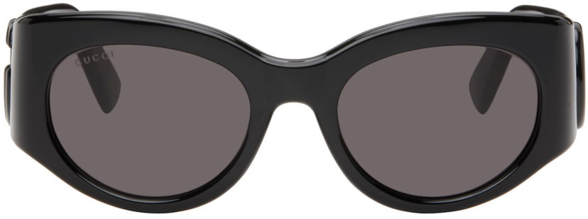 Одяг Gucci Gucci Black Marmont Monocolor Round Sunglasses Сірий | GG1544S