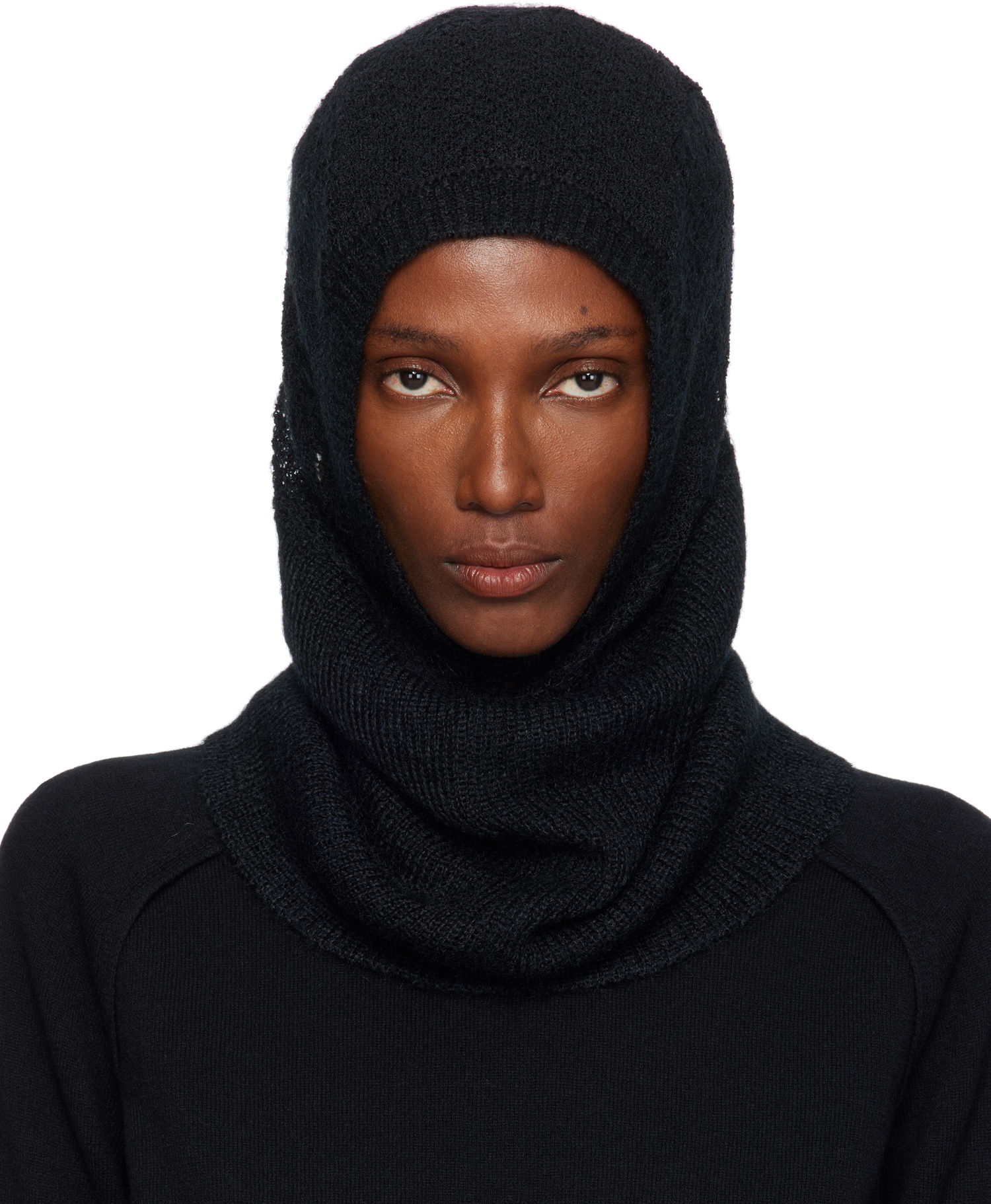 Капелюх Ann Demeulemeester Ann Demeulemeester Vali Knit Balaclava чорний | 2520-W-HT08-KN070-099, 0