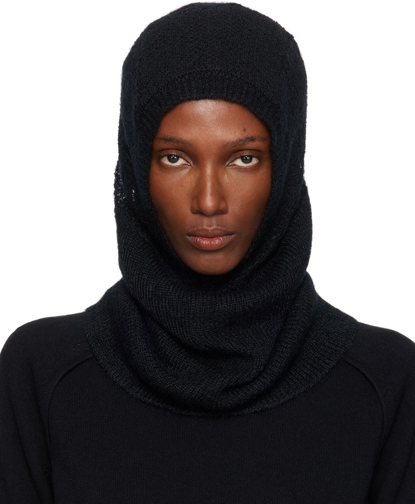 Капелюх Ann Demeulemeester Ann Demeulemeester Vali Knit Balaclava чорний | 2520-W-HT08-KN070-099