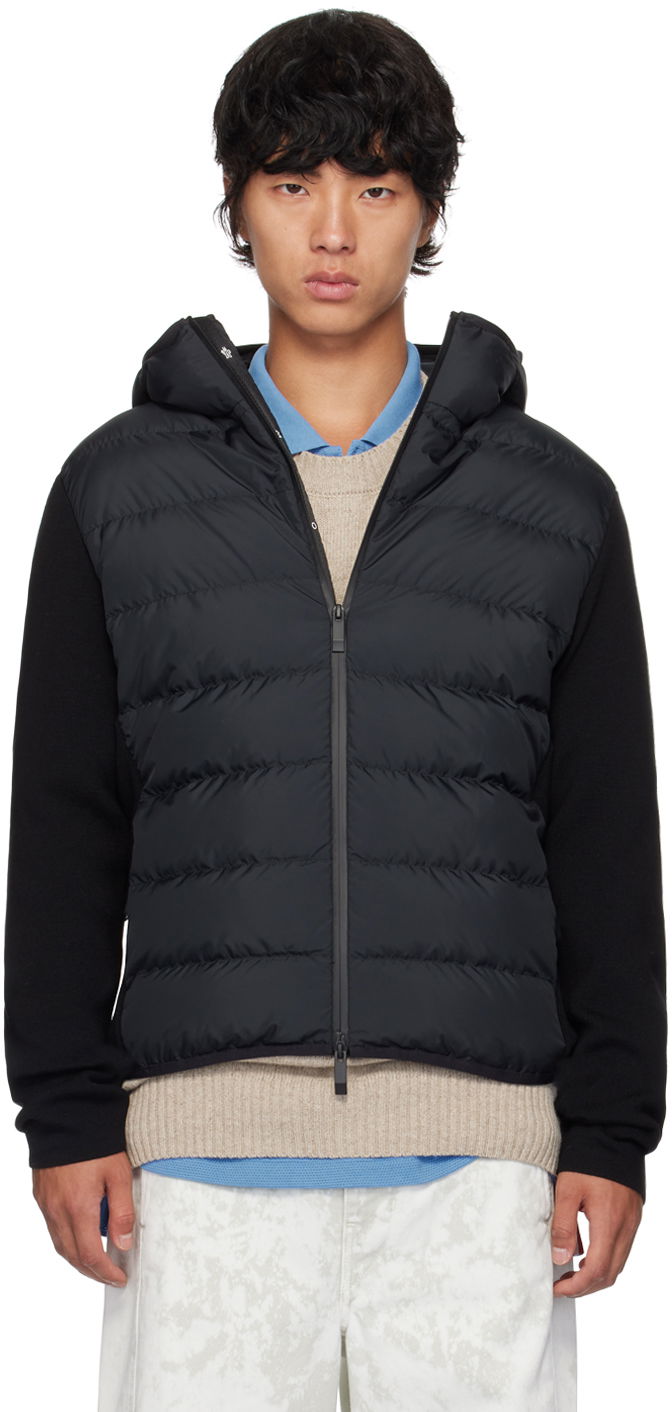Куртка Moncler Black Paneled Down Jacket чорний | J20919B00010M1122