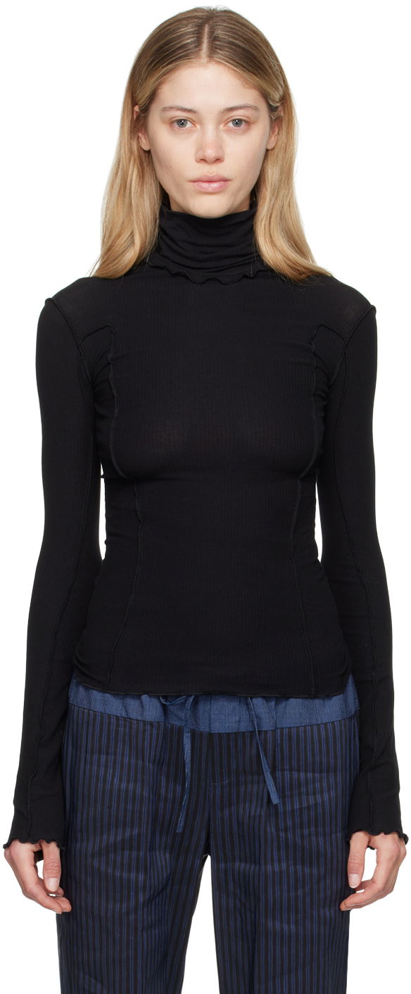 Футболка Baserange Turtleneck Long Sleeve Top чорний | TTOMT-RI-000