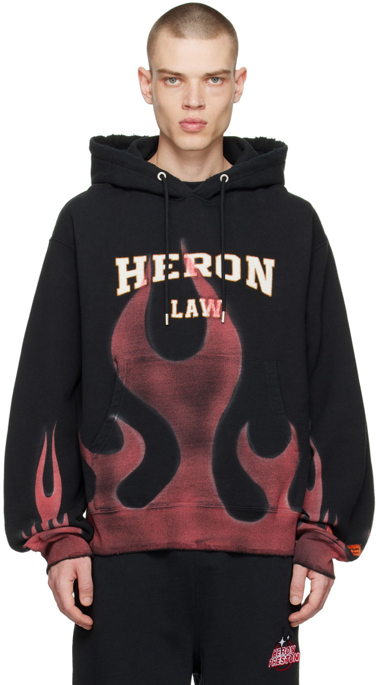 Світшоти HERON PRESTON Heron Preston Men's Flames Graphic Hoodie чорний | HMBB024S23JER0061025