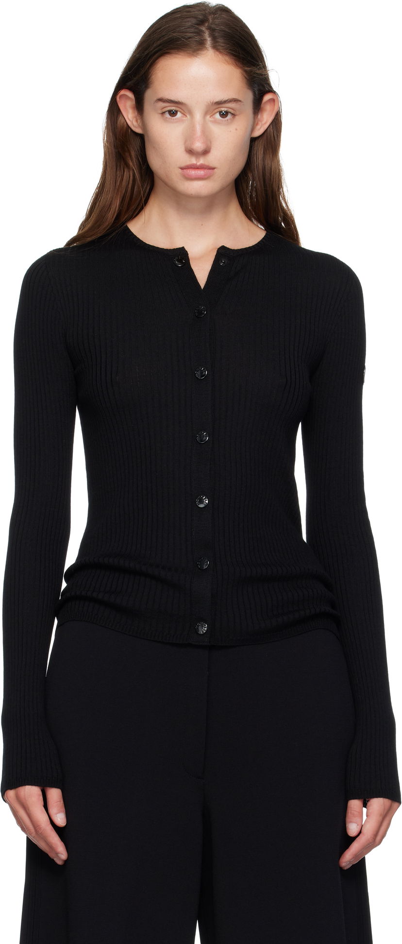 Cветр Moncler Genius x EE72 Wool Cardigan чорний | K24039B00003M1131