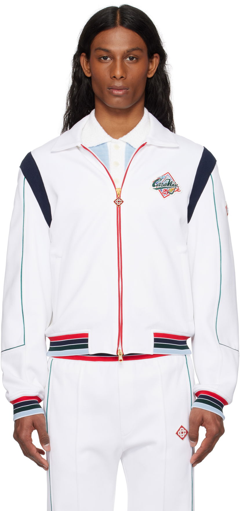 Спортивний костюм Casablanca Casablanca 'Casa Way' Track Jacket білий | MS25-JTP-344-01
