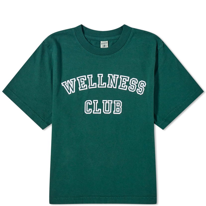 Футболка Sporty & Rich Wellness Club Cropped T-Shirt Зелений | TS874FO