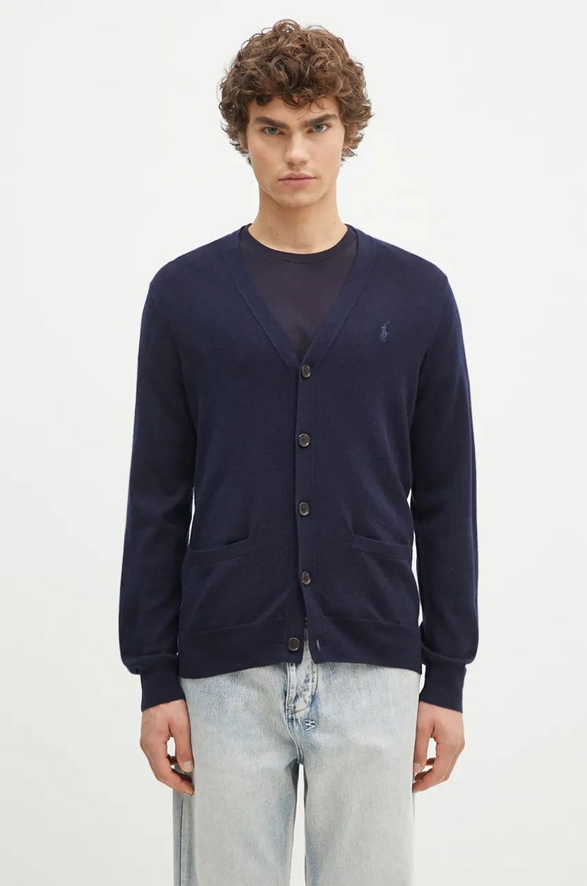 Cветр Polo by Ralph Lauren RWS  Cardigan Wool темно-синій | 710946144