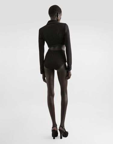 Трусики Dolce & Gabbana Dolce & Gabbana High-Waisted Wool Panties чорний | FTC99TFU2TZN0000, 2