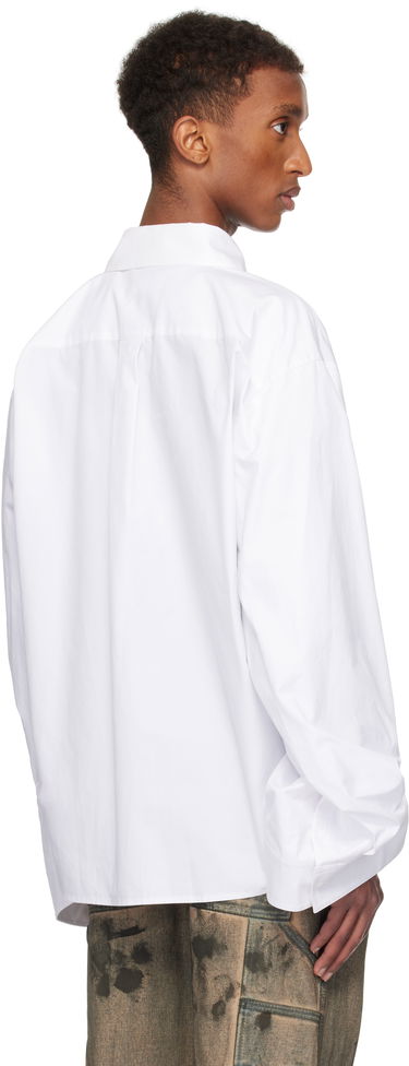Сорочка We11done We11done Twisted Sleeve Button-Up Shirt білий | WD-SH3-24-110-U-WH, 2