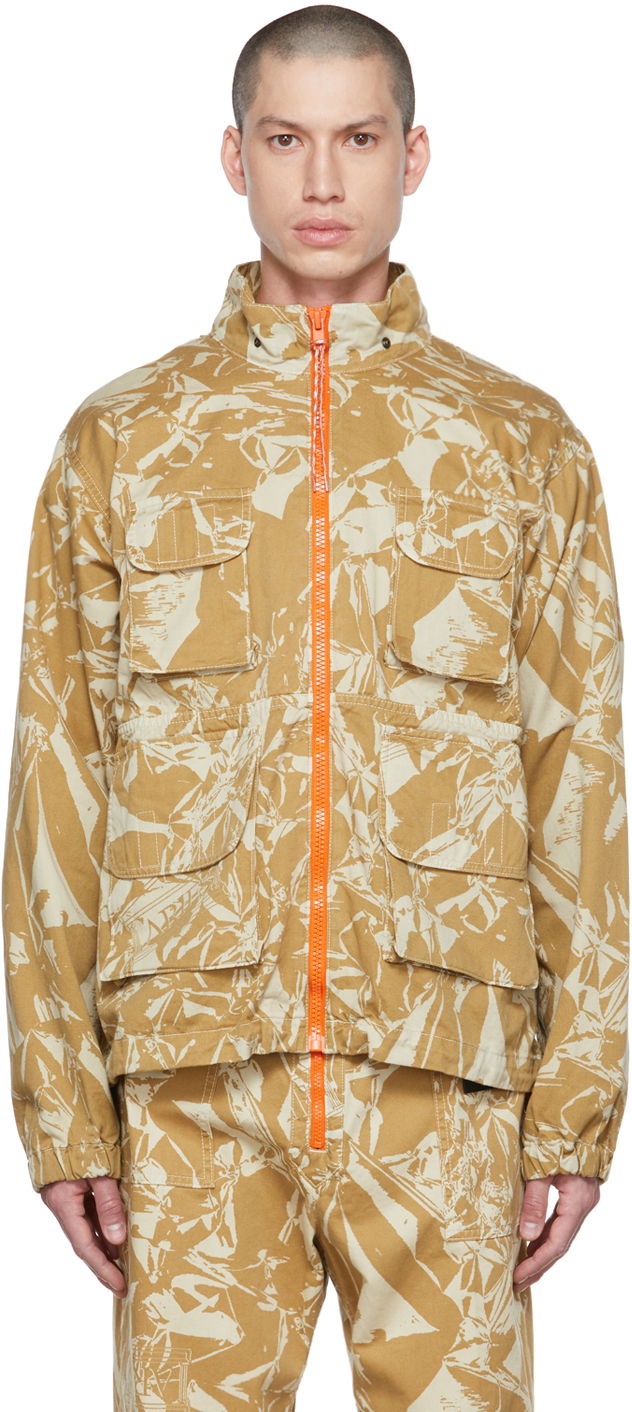Куртка Aries Aries Crinkle Camo Cargo Jacket бежевий | FTAR71303