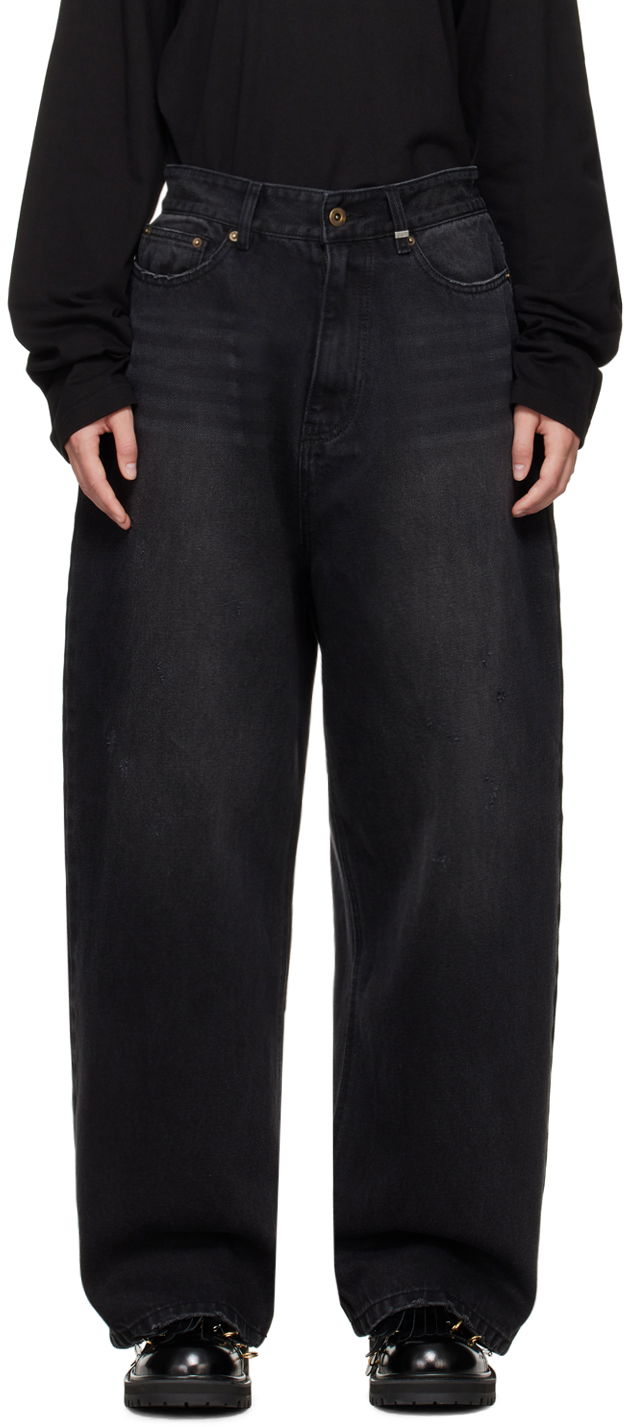 Джинси We11done We11done Washed Loose-Fit Jeans чорний | WD-DP2-24-349-W-BK