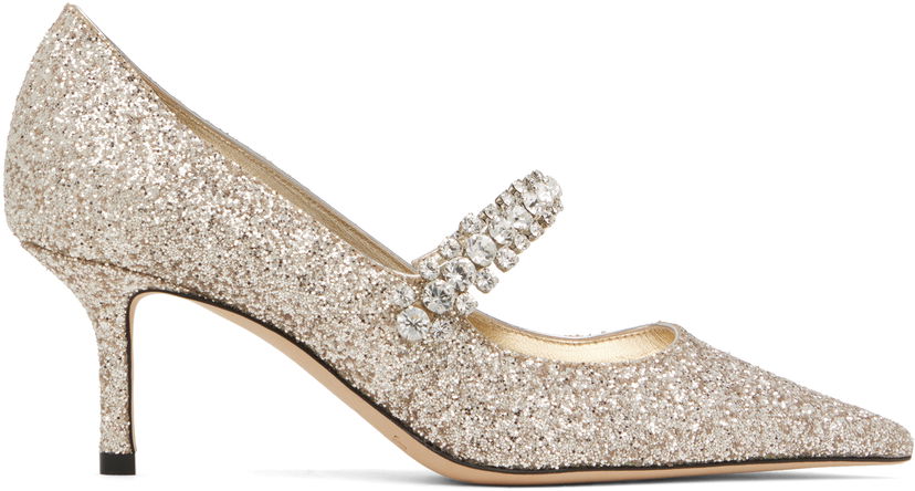 Кросівки та взуття Jimmy Choo Jimmy Choo Bing 65 Crystal Embellished Glitter Pumps Металік | BING PUMP 65