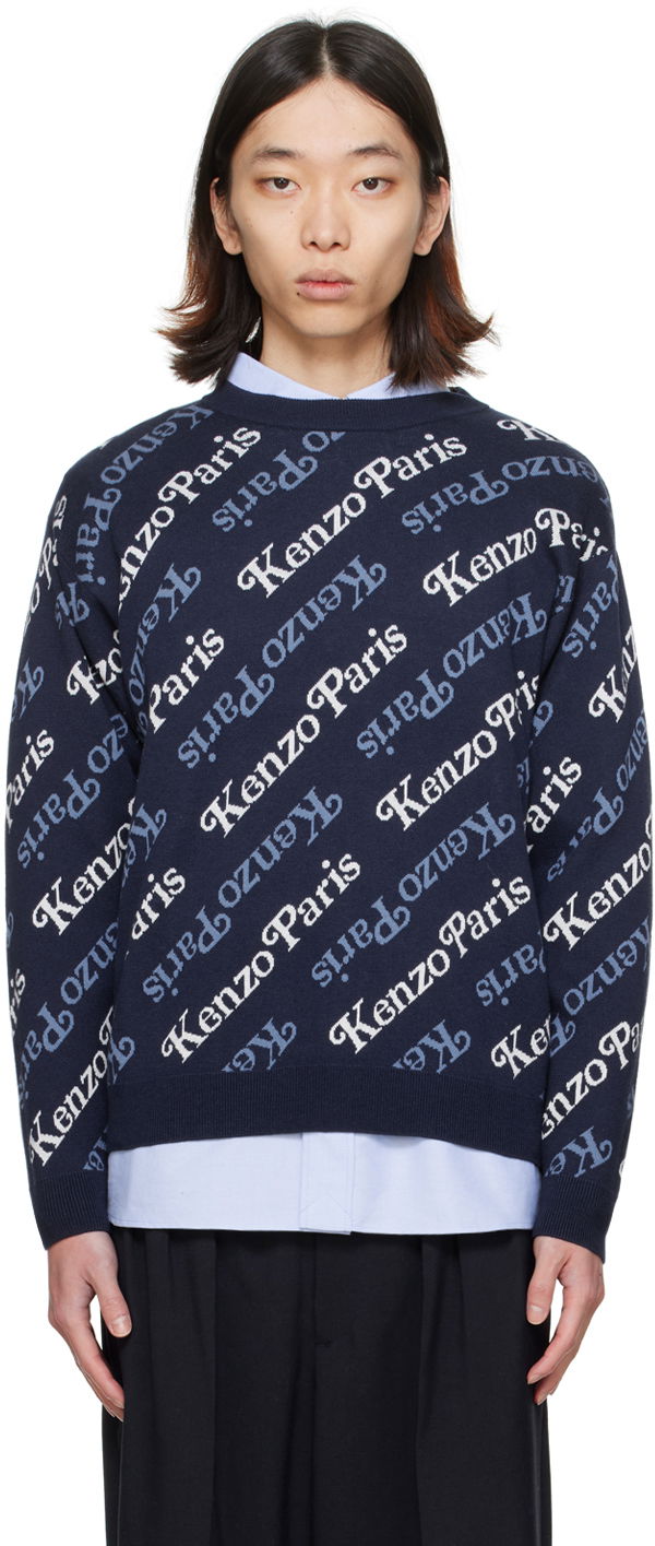 Cветр KENZO Paris VERDY x Sweater темно-синій | FE55PU4573CB