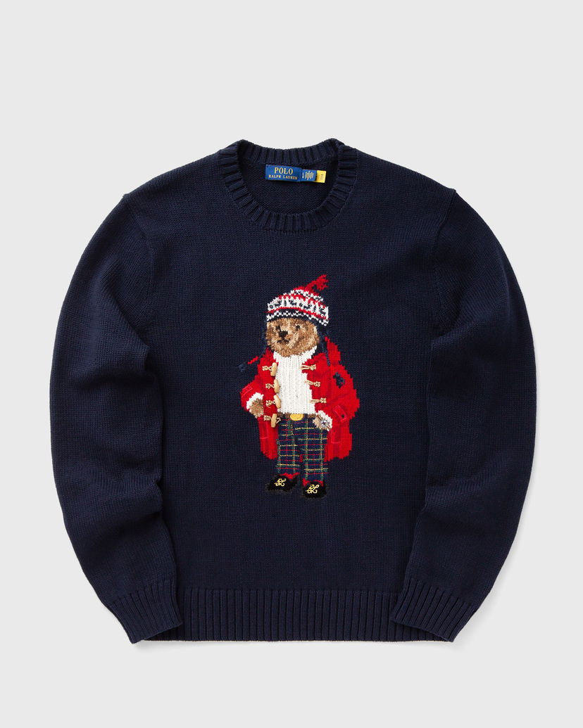 Cветр Polo by Ralph Lauren Bear Embroidered Pullover Синій | 710952384001