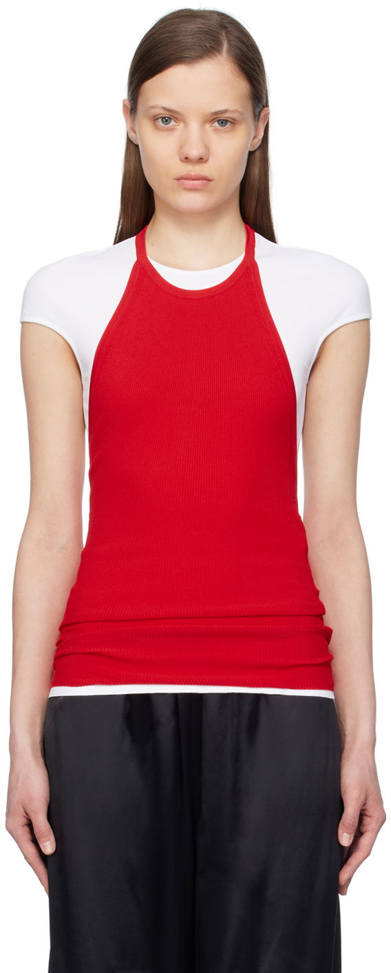 Безрукавка FERRAGAMO Ferragamo Layered Halter Tank Top Червоний | 112760 - 772712