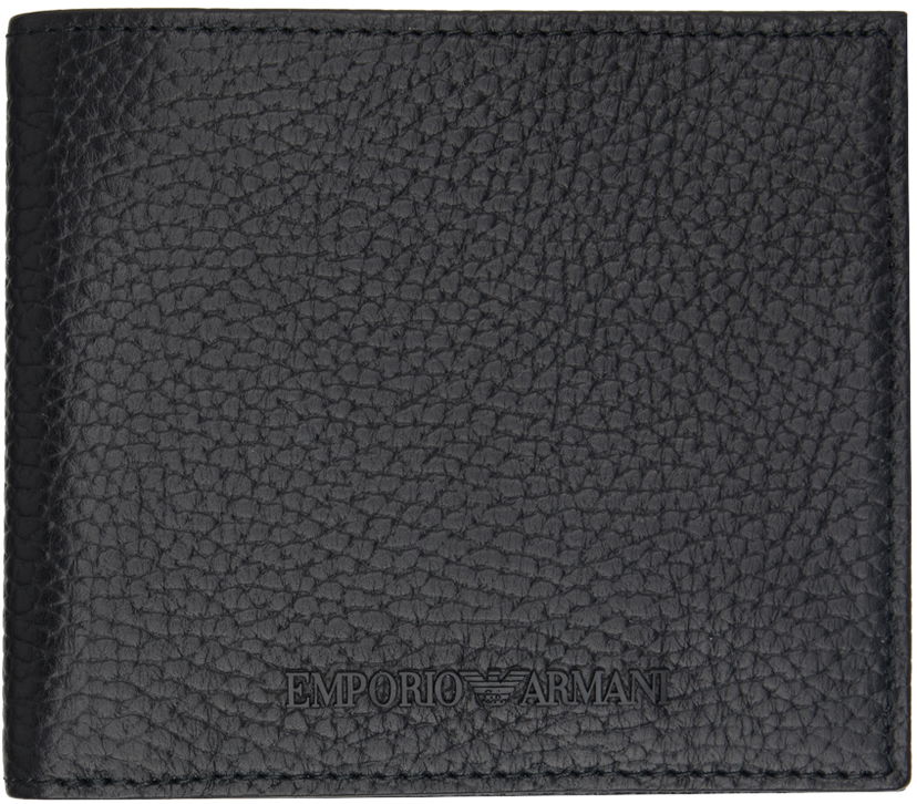 Гаманець Emporio Armani Tumbled Leather Wallet чорний | Y4R168 Y068E