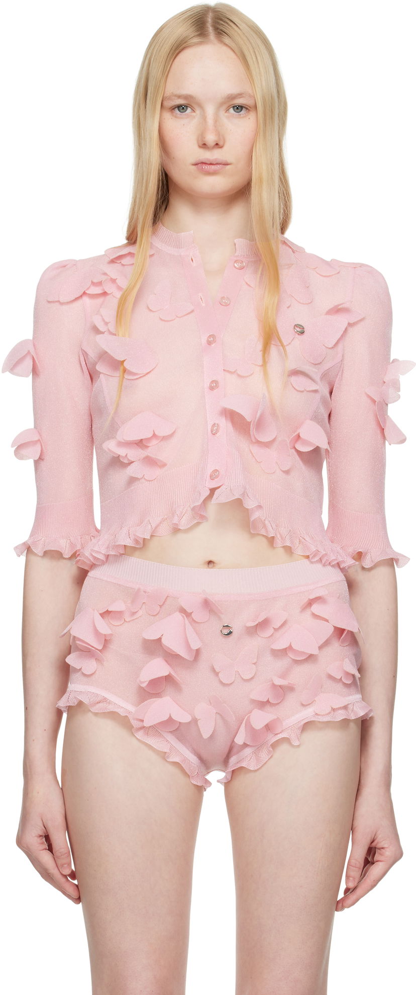 Трусики Coperni Coperni Knitted Butterfly Top Рожевий | COPML142Y3015