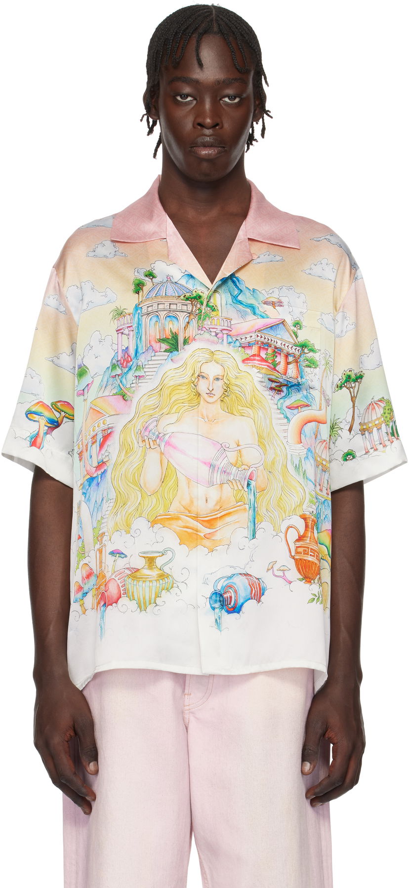 Сорочка Casablanca Print Silk Shirt Різнокольоровий | U-MPS25-SH-003-06