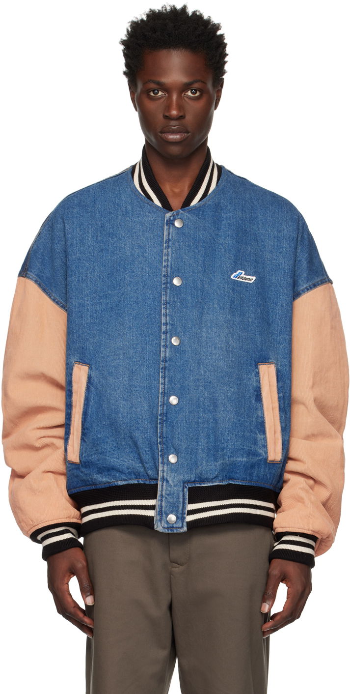 Куртка бомбер We11done We11done Denim Varsity Jacket Синій | WD-DJ3-22-371-U-BL