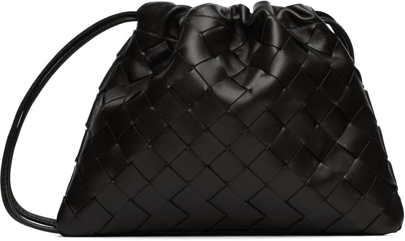 Сумочка Bottega Veneta Bottega Veneta Small Intrecciato Leather Pouch чорний | 816987 V3IV1