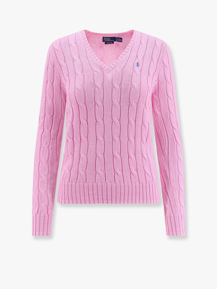 Cветр Polo by Ralph Lauren Pink Cable Knit V-Neck Sweater Рожевий | 211891641004