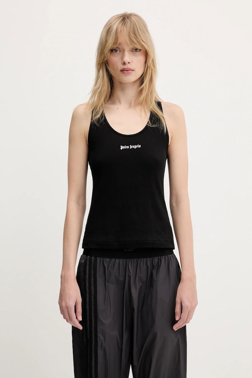 Безрукавка Palm Angels Palm Angels Classic Logo Rib Tank Top чорний | PWAC020C99FAB0011003