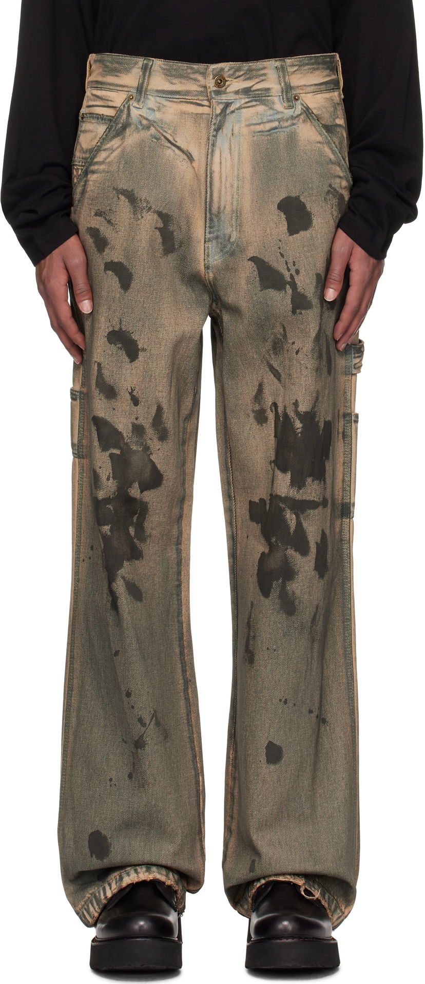 Джинси We11done We11done Carpenter Jeans Зелений | WD-DP3-24-338-M-BG