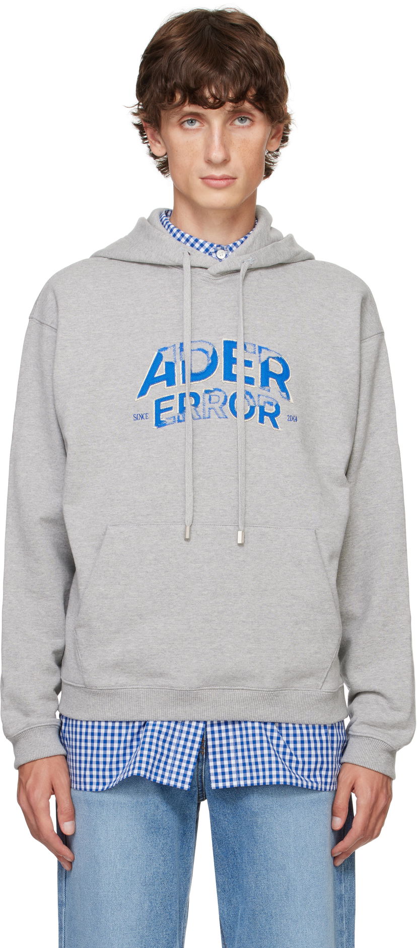 Світшоти ADER ERROR Embroidered Logo Hoodie Сірий | BN25FYHD0101GR
